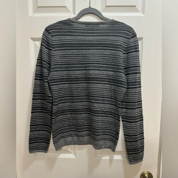 Antonio Melani Wool Blend Long Sleeve Sweater Sequin Stripes Cozy Size Med - Picture 2 of 7